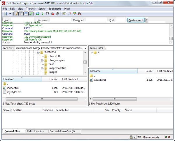 Filezilla Window